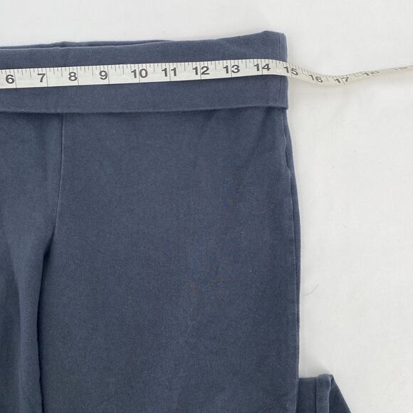 Old Navy Active Foldover Yoga Pants Gray Logo Back Flare Legs Small Petite Y2K - Picture 8 of 10